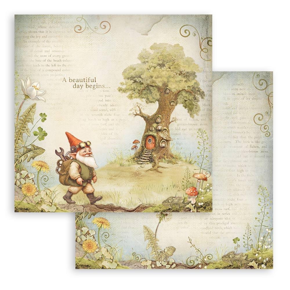 Stamperia Double-Sided Paper Pad 8x8 - Hidden Grove