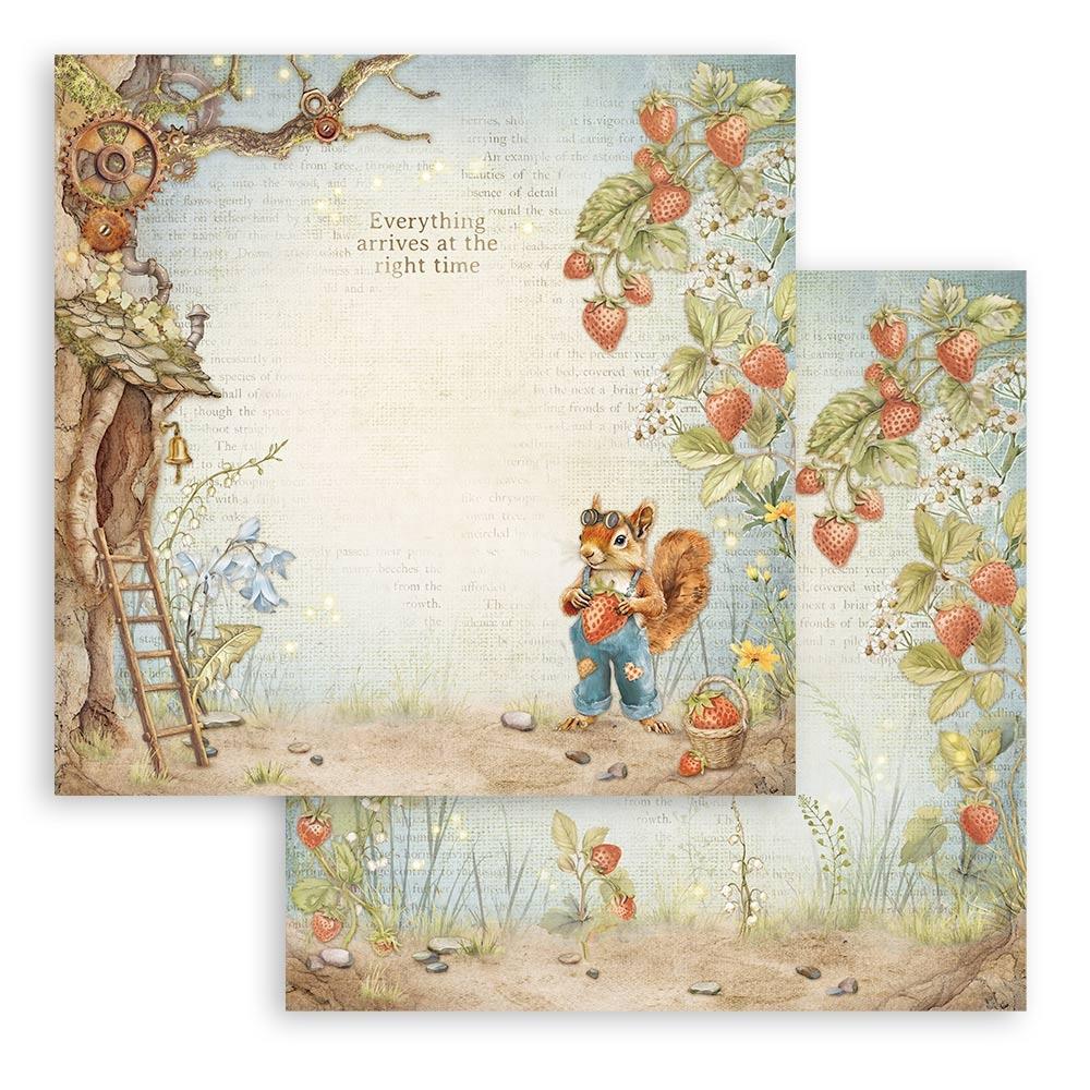 Stamperia Double-Sided Paper Pad 8x8 - Hidden Grove