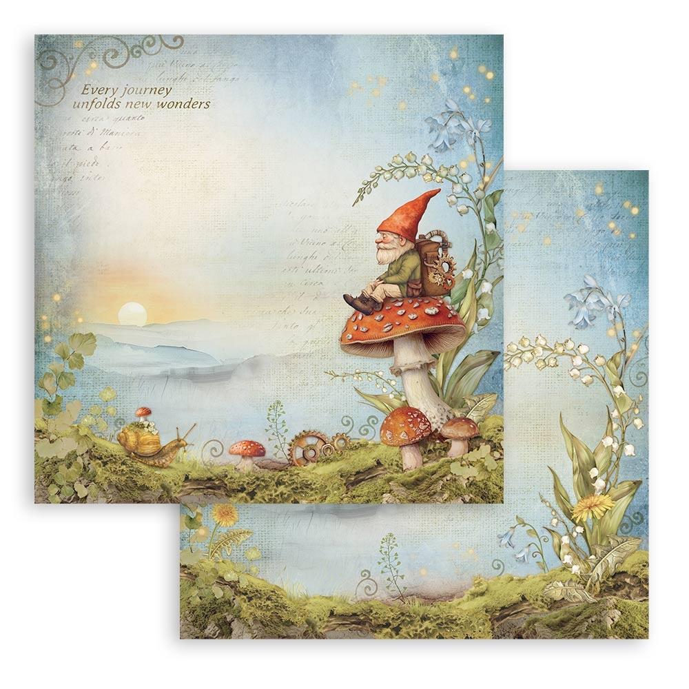 Stamperia Double-Sided Paper Pad 8x8 - Hidden Grove