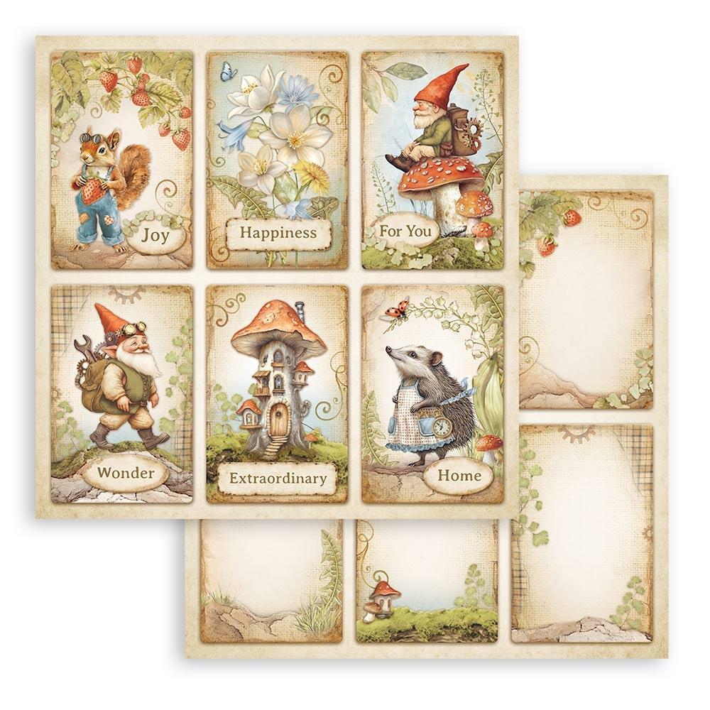 Stamperia Double-Sided Paper Pad 8x8 - Hidden Grove