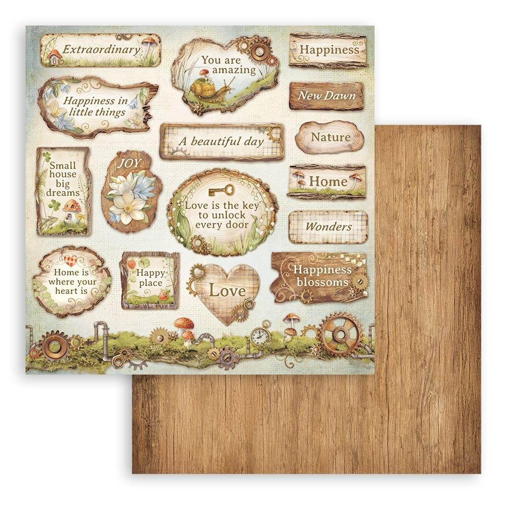 Stamperia Double-Sided Paper Pad 8x8 - Hidden Grove