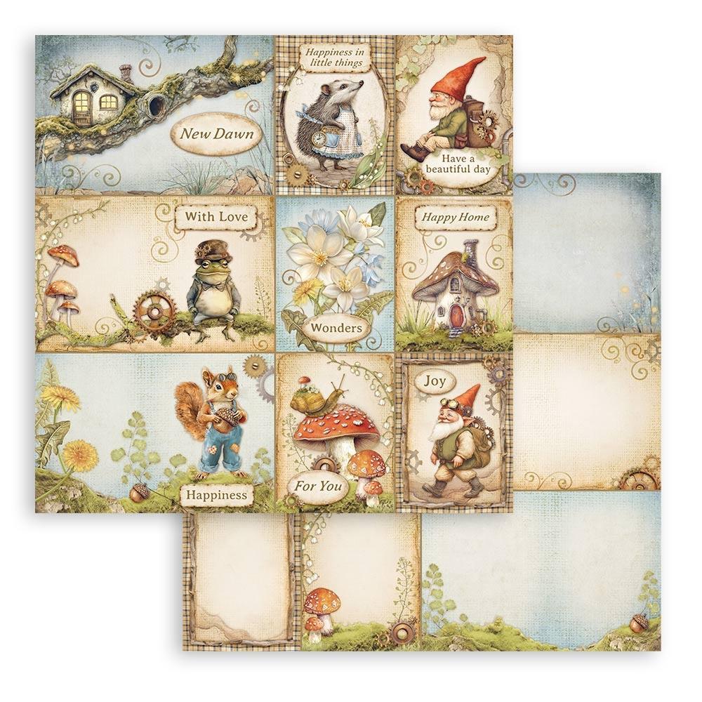 Stamperia Double-Sided Paper Pad 8x8 - Hidden Grove