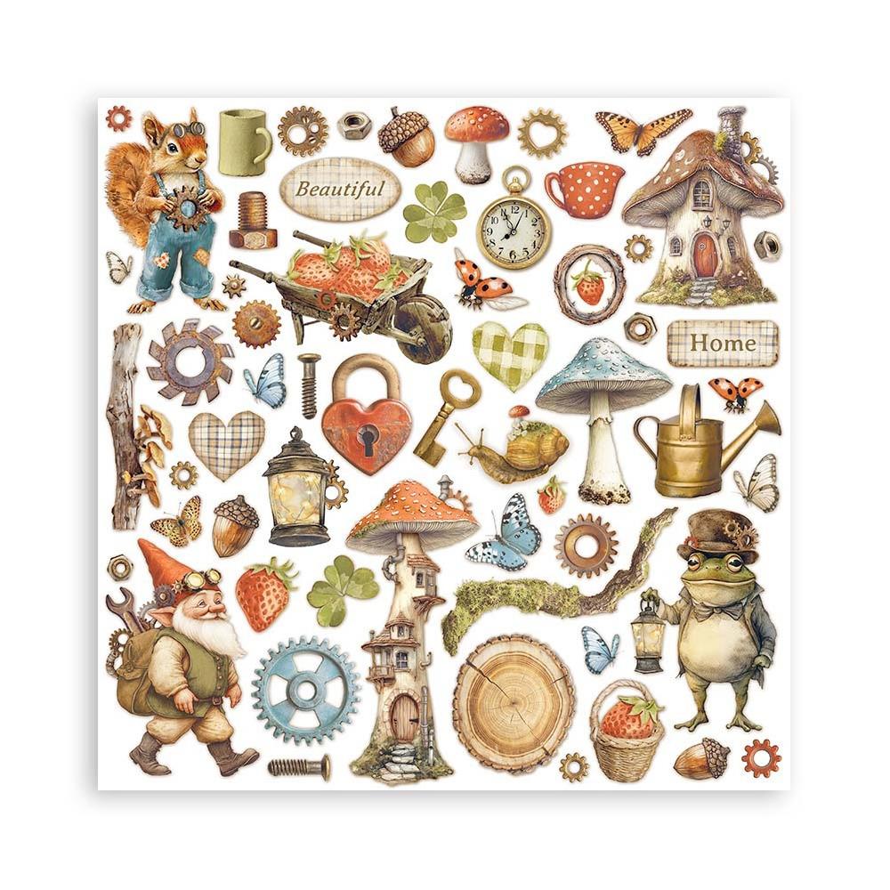 Stamperia Double-Sided Paper Pad 8x8 - Hidden Grove