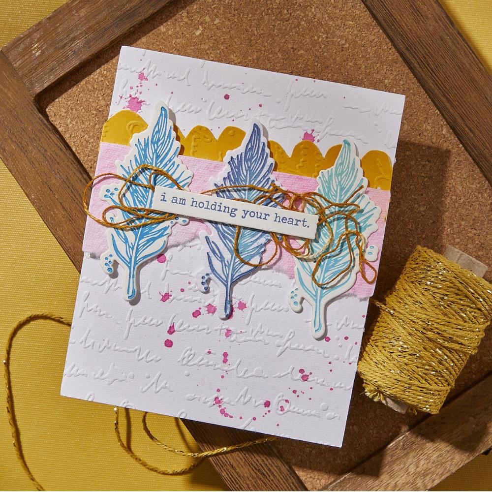 Spellbinders 3D Embossing Folder By Dina Wakley - Scribbled Letter