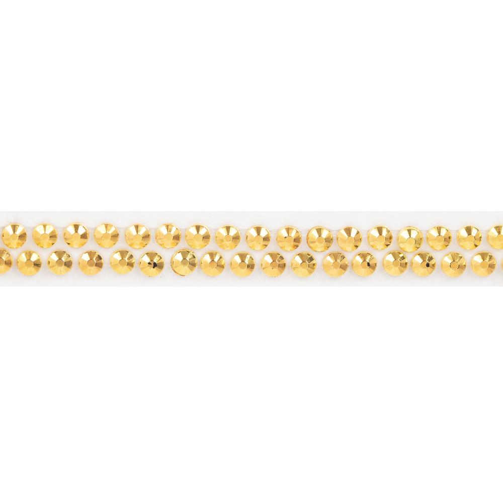 Craft Perfect Rhinestone Sticker Roll 1YD - Gold