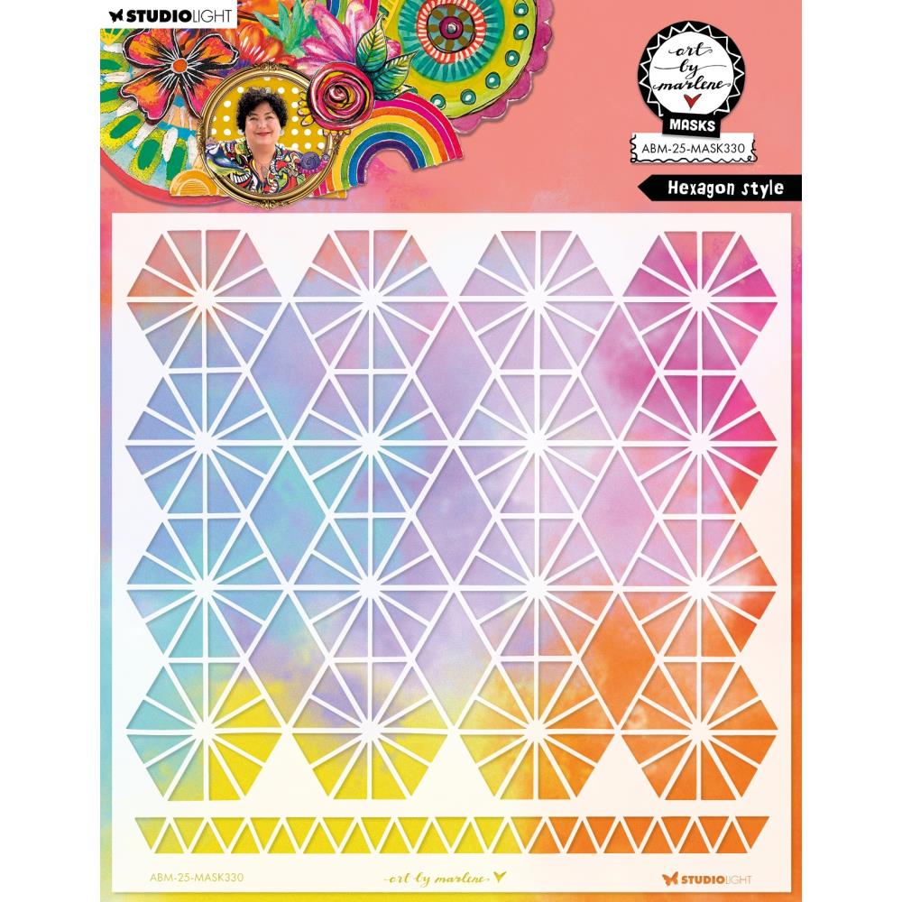 Art By Marlene Stencil 8x8 - Hexagon Style