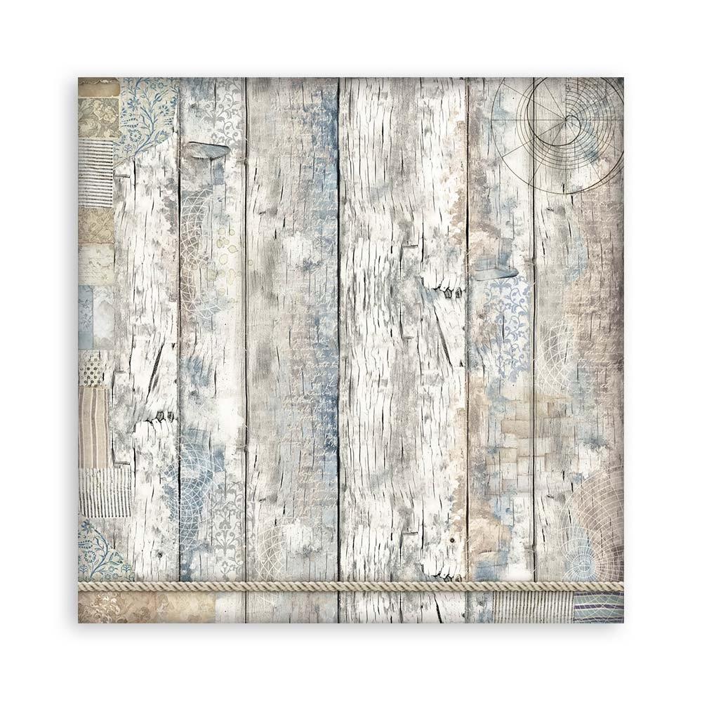 Stamperia Backgrounds Double-Sided Paper Pad 8x8 - Silent Sea