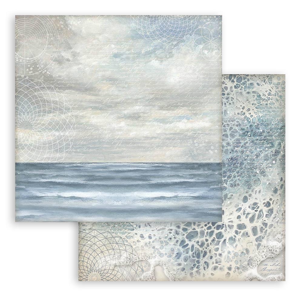 Stamperia Backgrounds Double-Sided Paper Pad 8x8 - Silent Sea