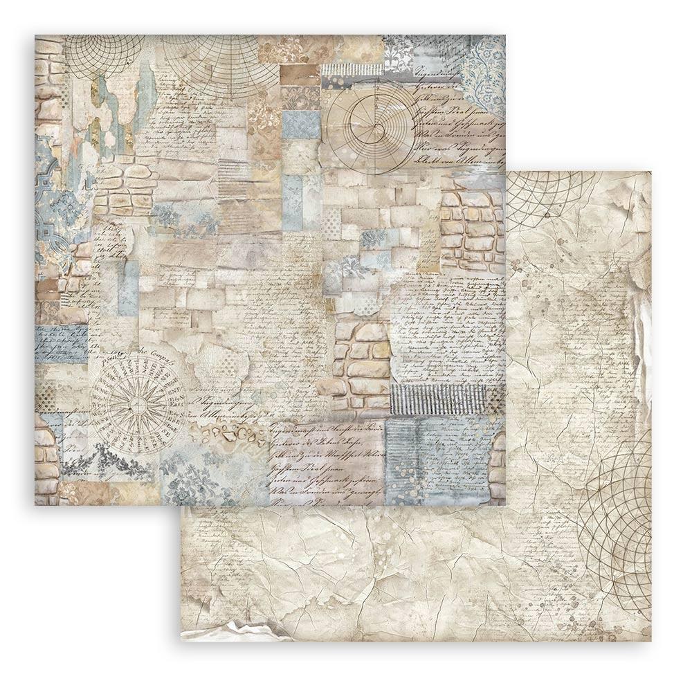 Stamperia Backgrounds Double-Sided Paper Pad 8x8 - Silent Sea