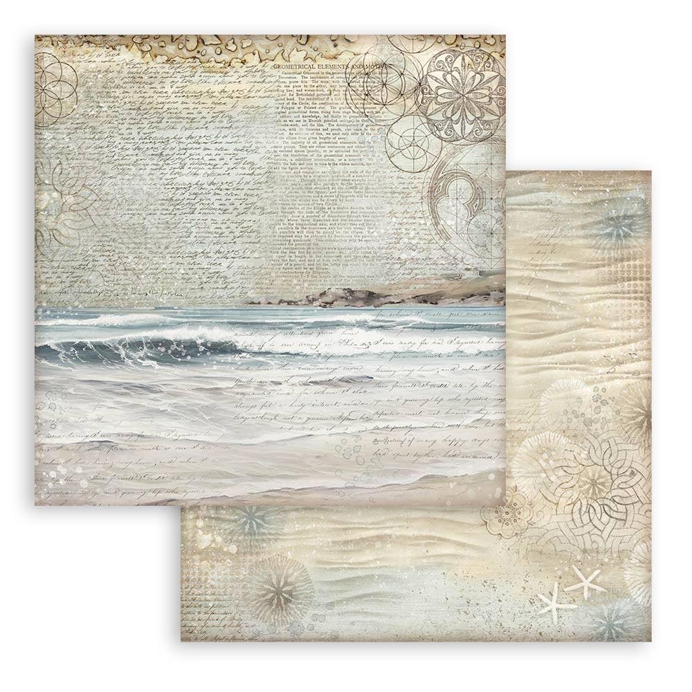 Stamperia Backgrounds Double-Sided Paper Pad 8x8 - Silent Sea