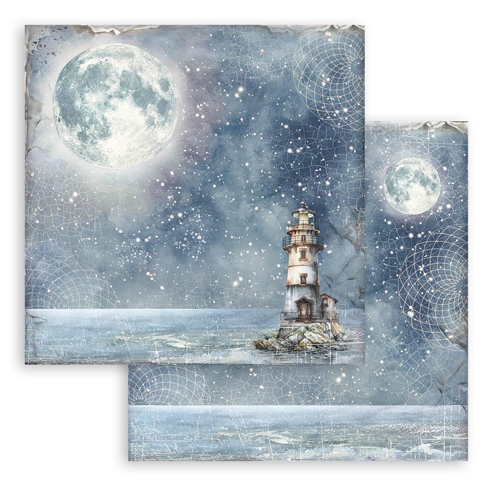 Stamperia Backgrounds Double-Sided Paper Pad 8x8 - Silent Sea