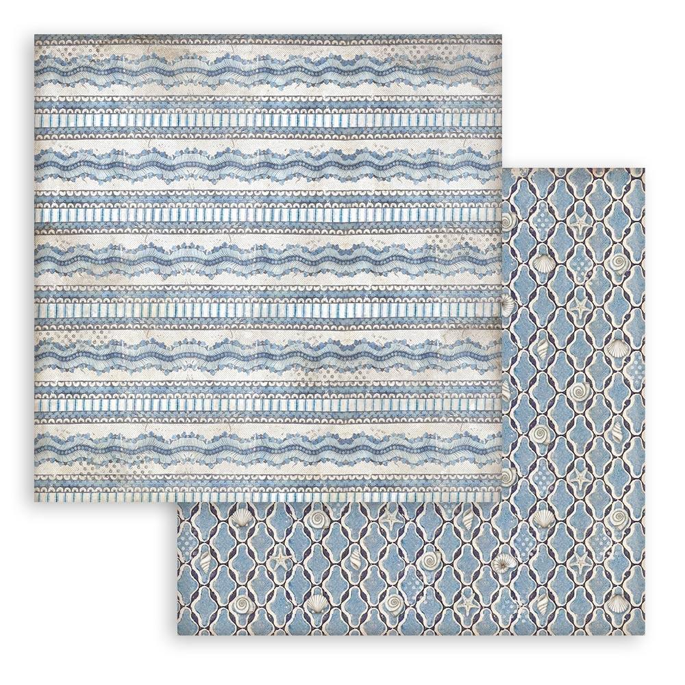 Stamperia Backgrounds Double-Sided Paper Pad 8x8 - Silent Sea