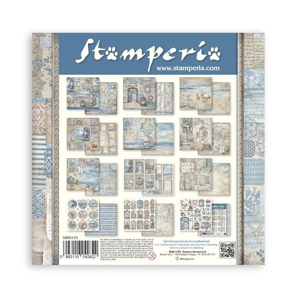 Stamperia Double-Sided Paper Pad 8x8 - Silent Sea