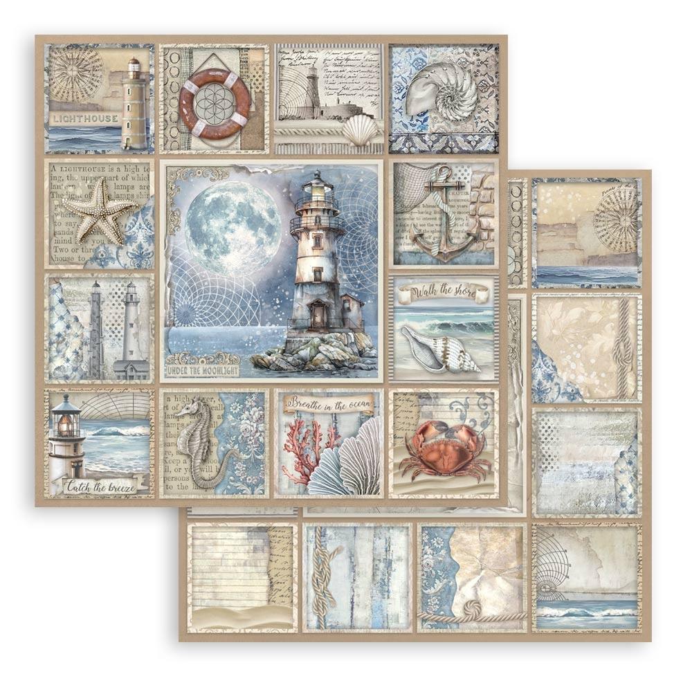Stamperia Double-Sided Paper Pad 8x8 - Silent Sea