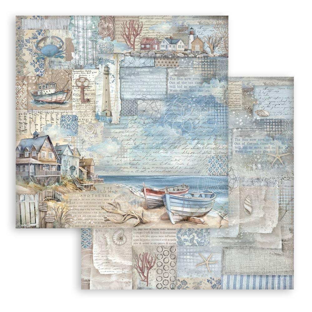 Stamperia Double-Sided Paper Pad 8x8 - Silent Sea