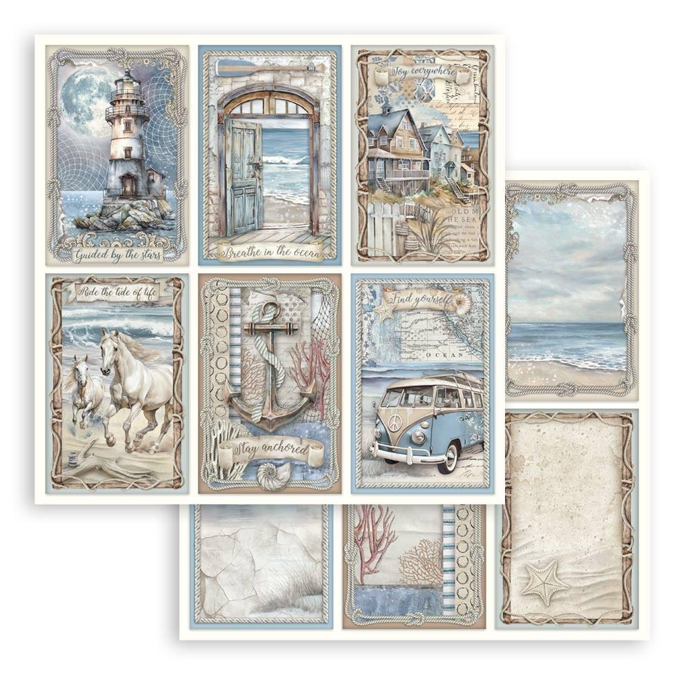 Stamperia Double-Sided Paper Pad 8x8 - Silent Sea