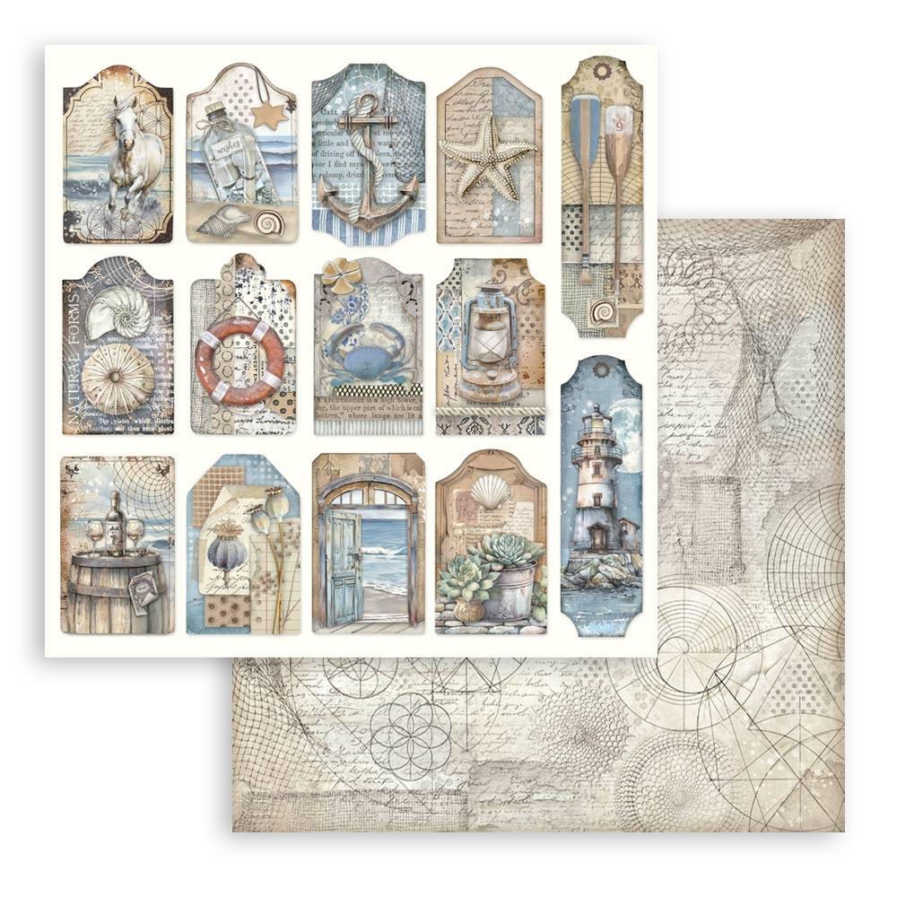 Stamperia Double-Sided Paper Pad 8x8 - Silent Sea