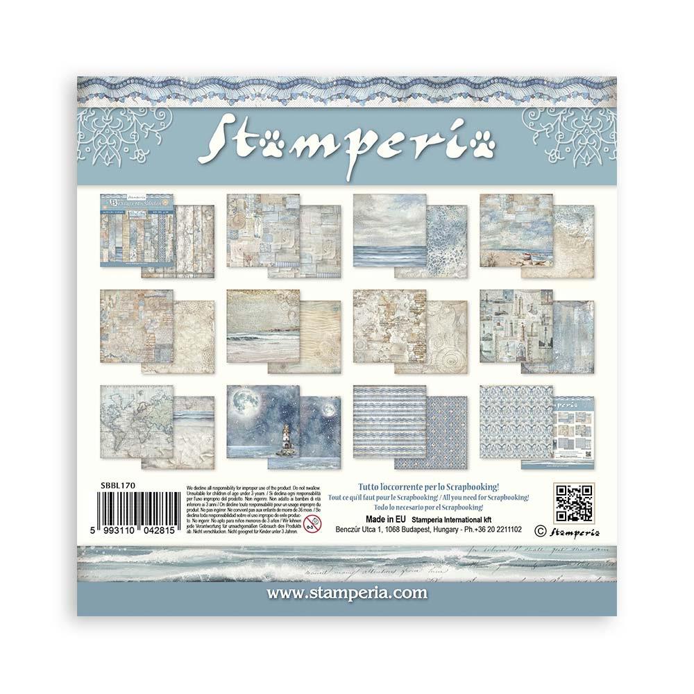 Stamperia Backgrounds Double-Sided Paper Pad 12x12 - Silent Sea