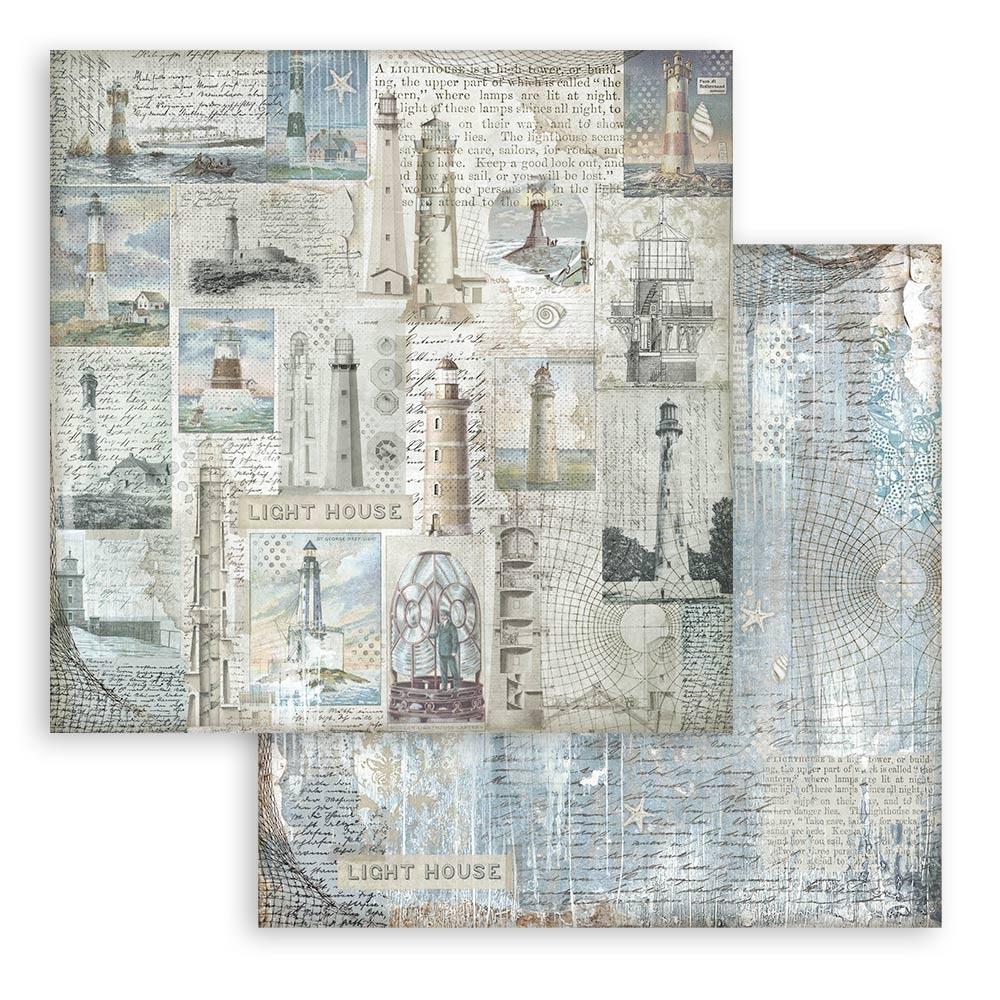 Stamperia Backgrounds Double-Sided Paper Pad 12x12 - Silent Sea