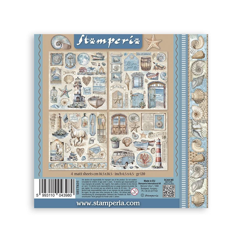 Stamperia Stickers 4pk - Silent Sea