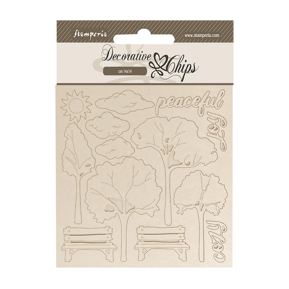 Stamperia Crafty Shapes And Decorative Chips - Silent Sea Assortment