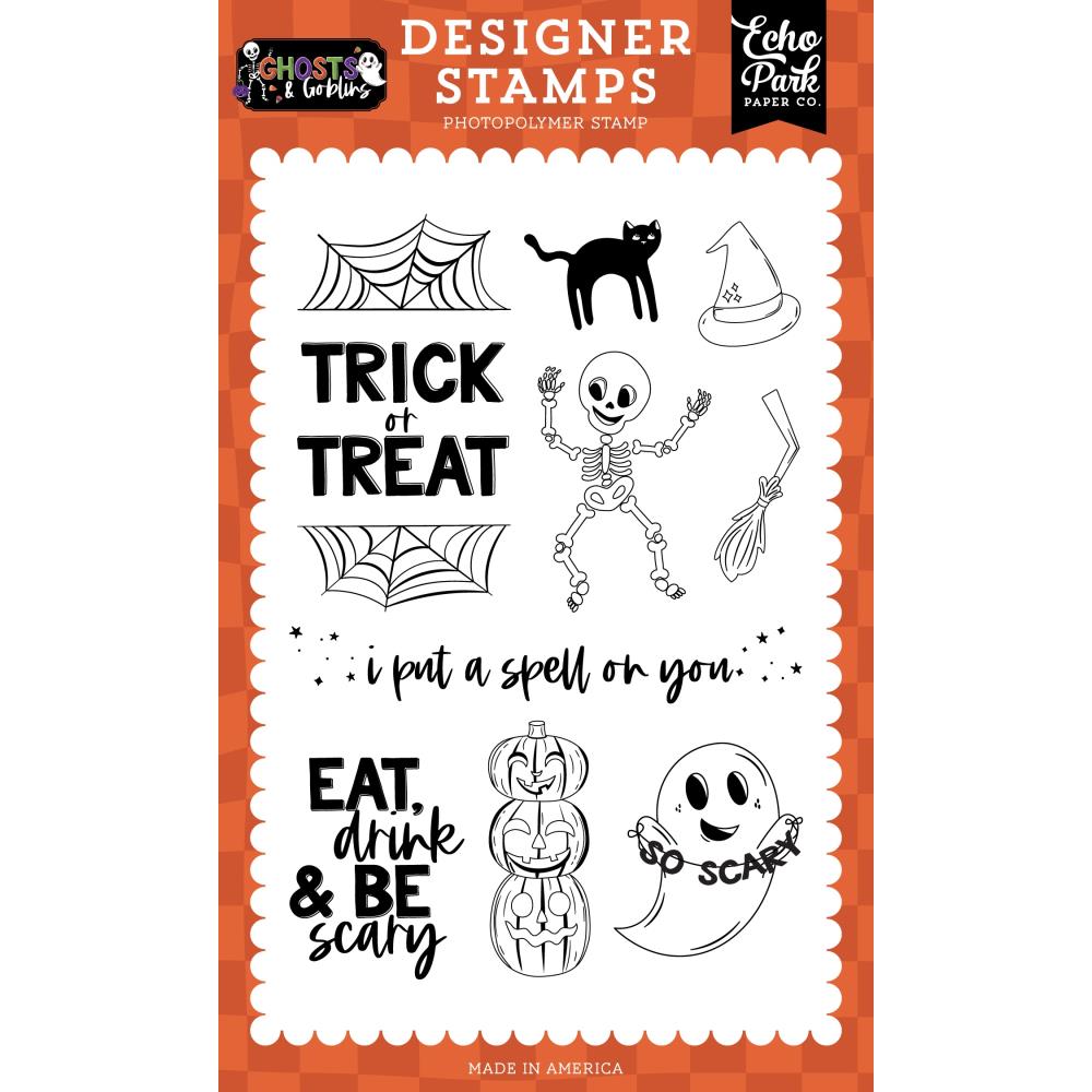 Echo Park Ghosts and Goblins Stamp - Eat Drink and Be Scary
