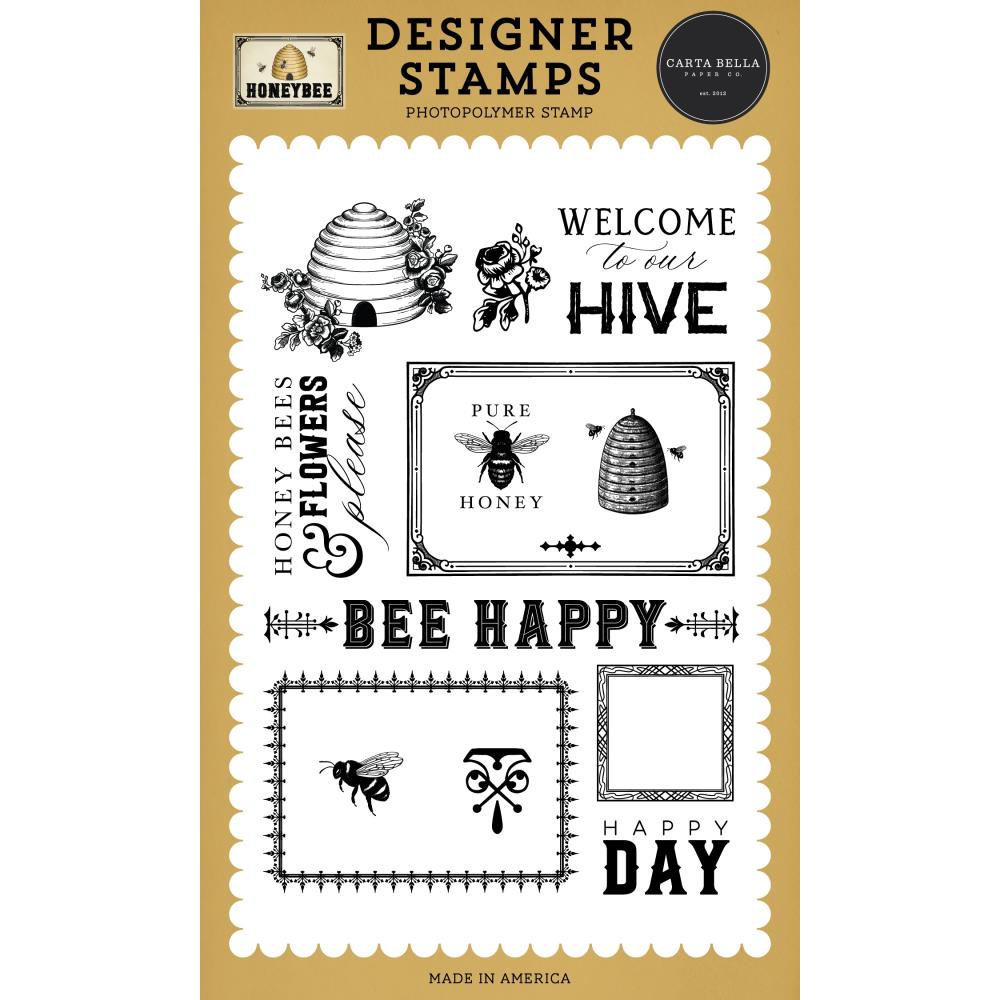 Carta Bella Stamps - HoneyBee - Welcome To Our Hive