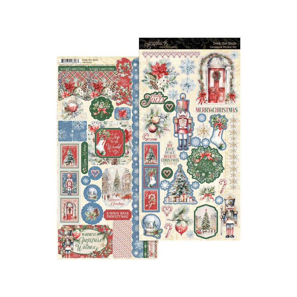 Graphic 45 Cardstock Stickers - Deck The Halls