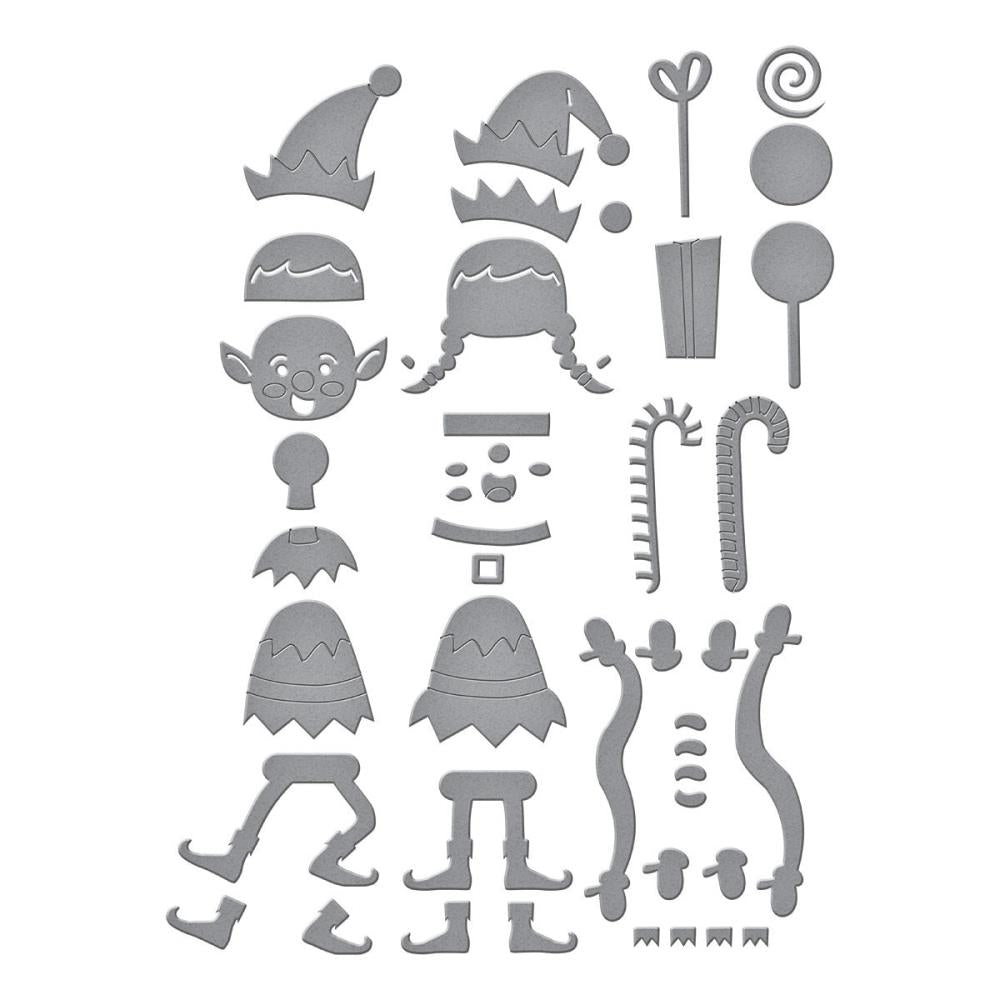 Spellbinders Etched Dies - Simon Hurley - Santa's Elves