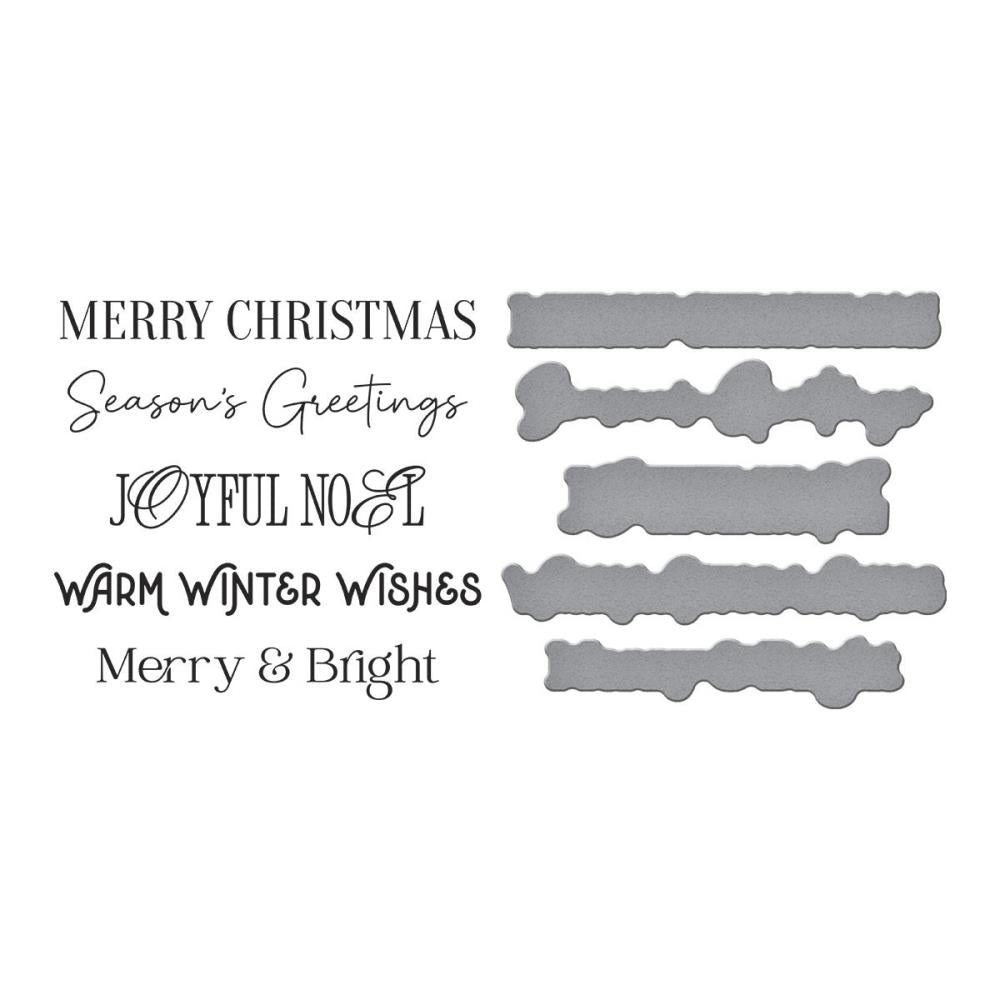 Spellbinders Press Plate and Die Set - Merry Messages