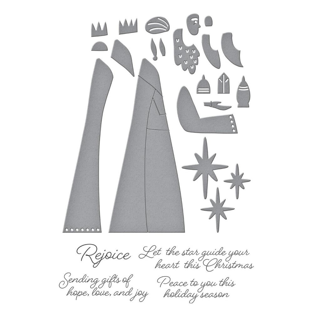 Spellbinders Etched Die and Stamp Set - The Three Magi