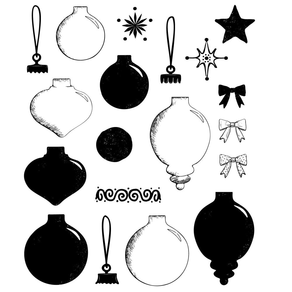 Sizzix Framelits Die & Stamp Set by 49 & Market – Baubles