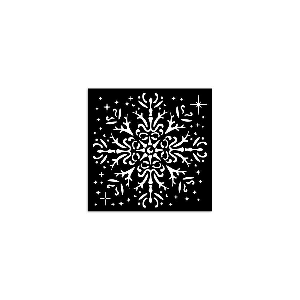 Stamperia Stencil 12cm x 12cm - The Owl's House Snowflake