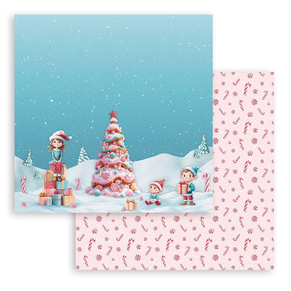 Stamperia Double-Sided Paper Pad 8x8 - Candy Christmas