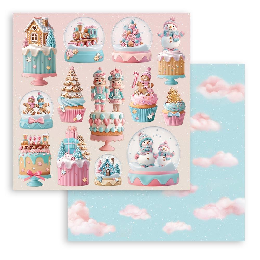 Stamperia Double-Sided Paper Pad 8x8 - Candy Christmas