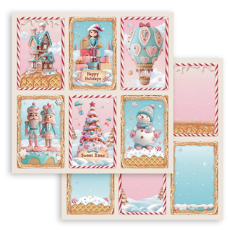 Stamperia Double-Sided Paper Pad 8x8 - Candy Christmas
