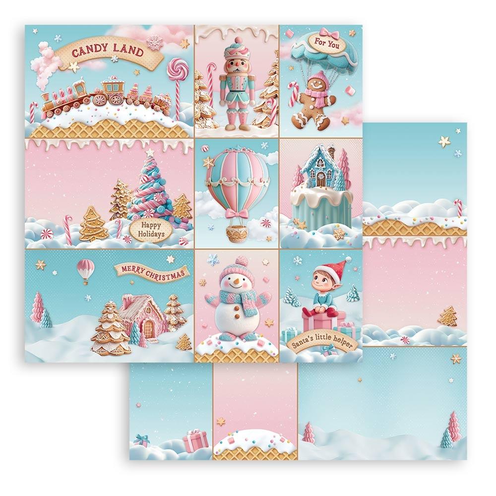 Stamperia Double-Sided Paper Pad 8x8 - Candy Christmas