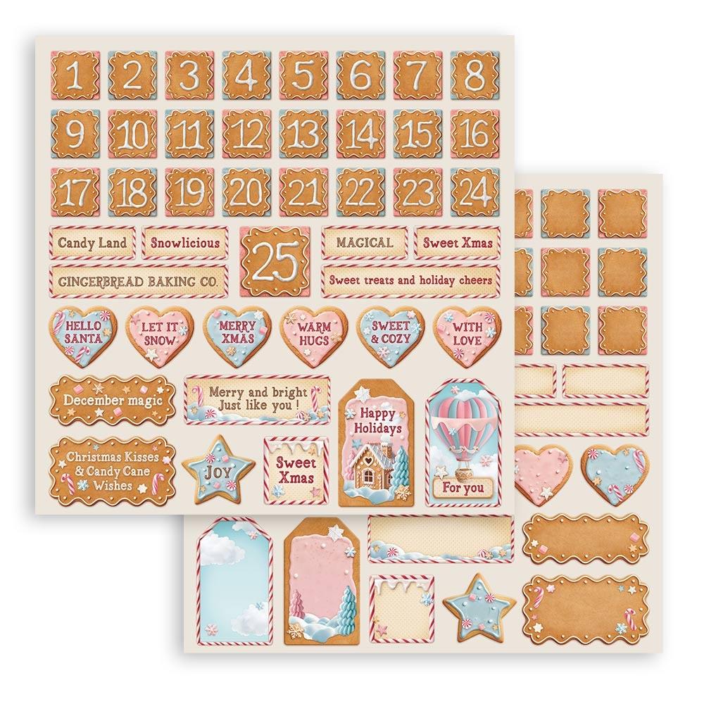 Stamperia Double-Sided Paper Pad 8x8 - Candy Christmas