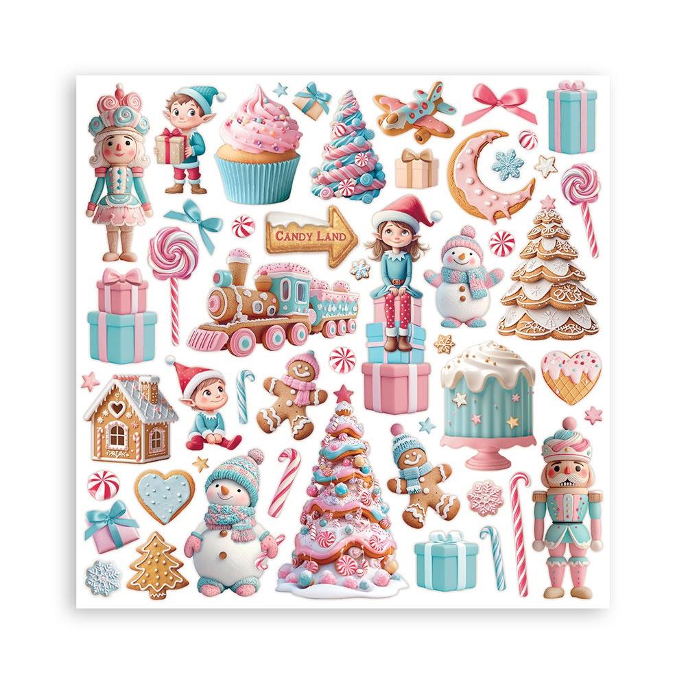 Stamperia Double-Sided Paper Pad 8x8 - Candy Christmas