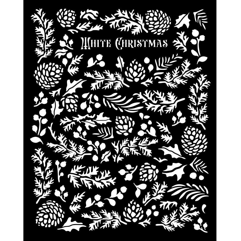 Stamperia Media Stencil 20x25cm - The Owl's House Pine Cones