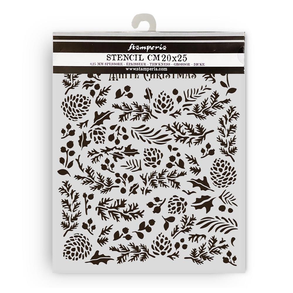 Stamperia Media Stencil 20x25cm - The Owl's House Pine Cones
