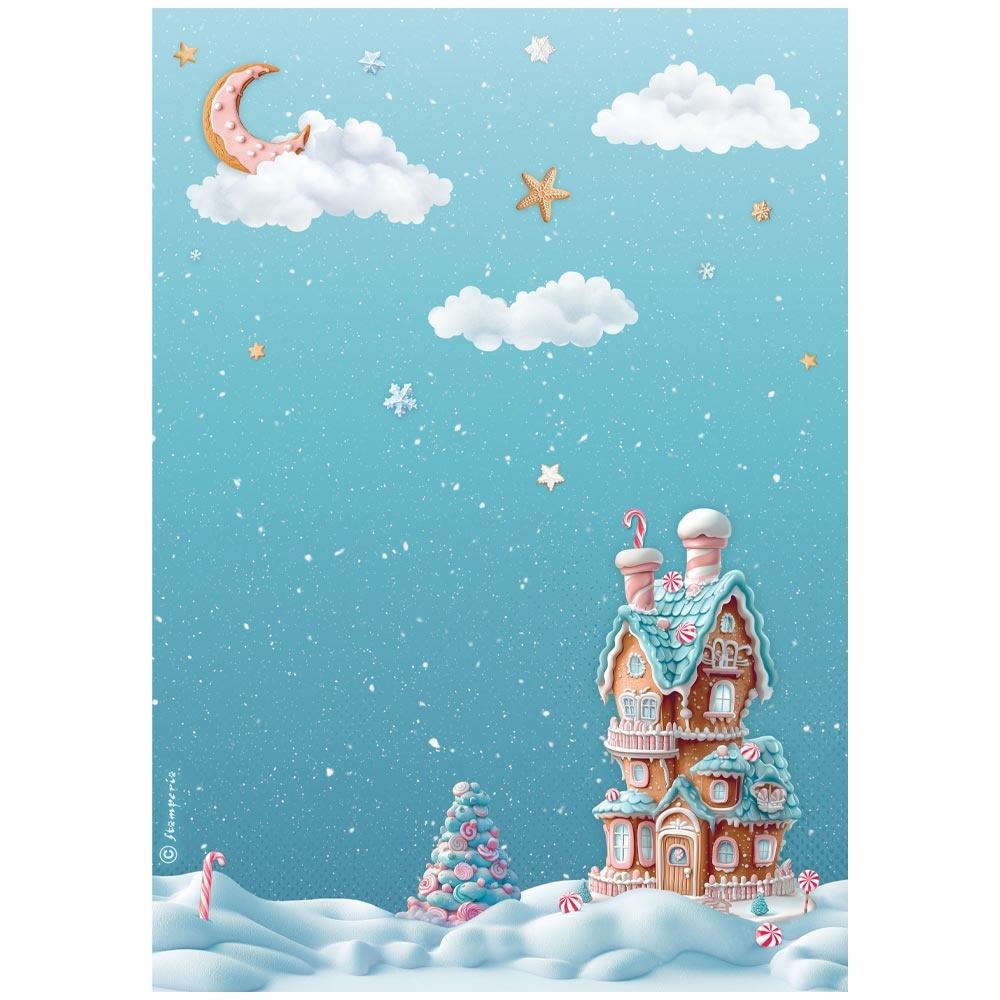 Stamperia Rice Paper Sheet A4 - Candy Christmas
