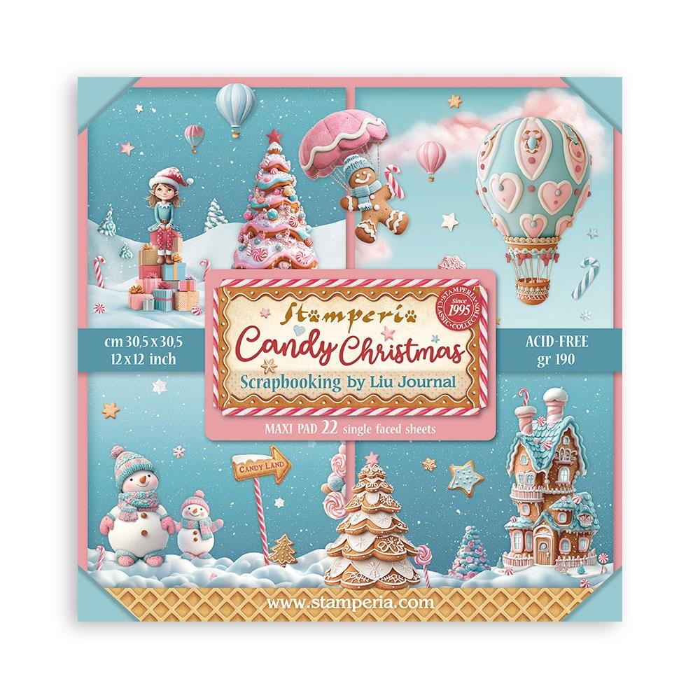 Stamperia Double-Sided Paper Pad 8x8 - Candy Christmas