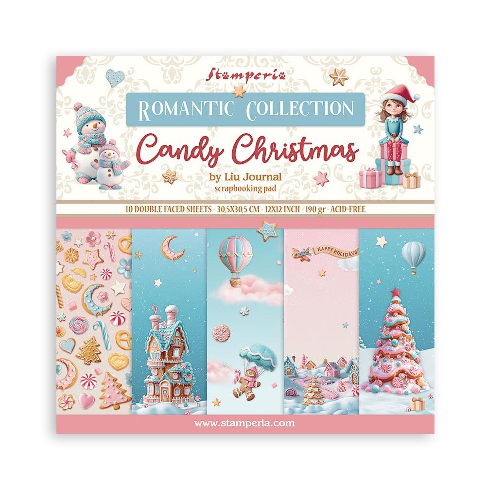 Stamperia Double-Sided Paper Pad 12x12 - Candy Christmas