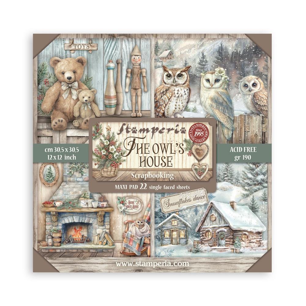 Stamperia Single-Sided Paper Pad 12x12 - The Owl's House