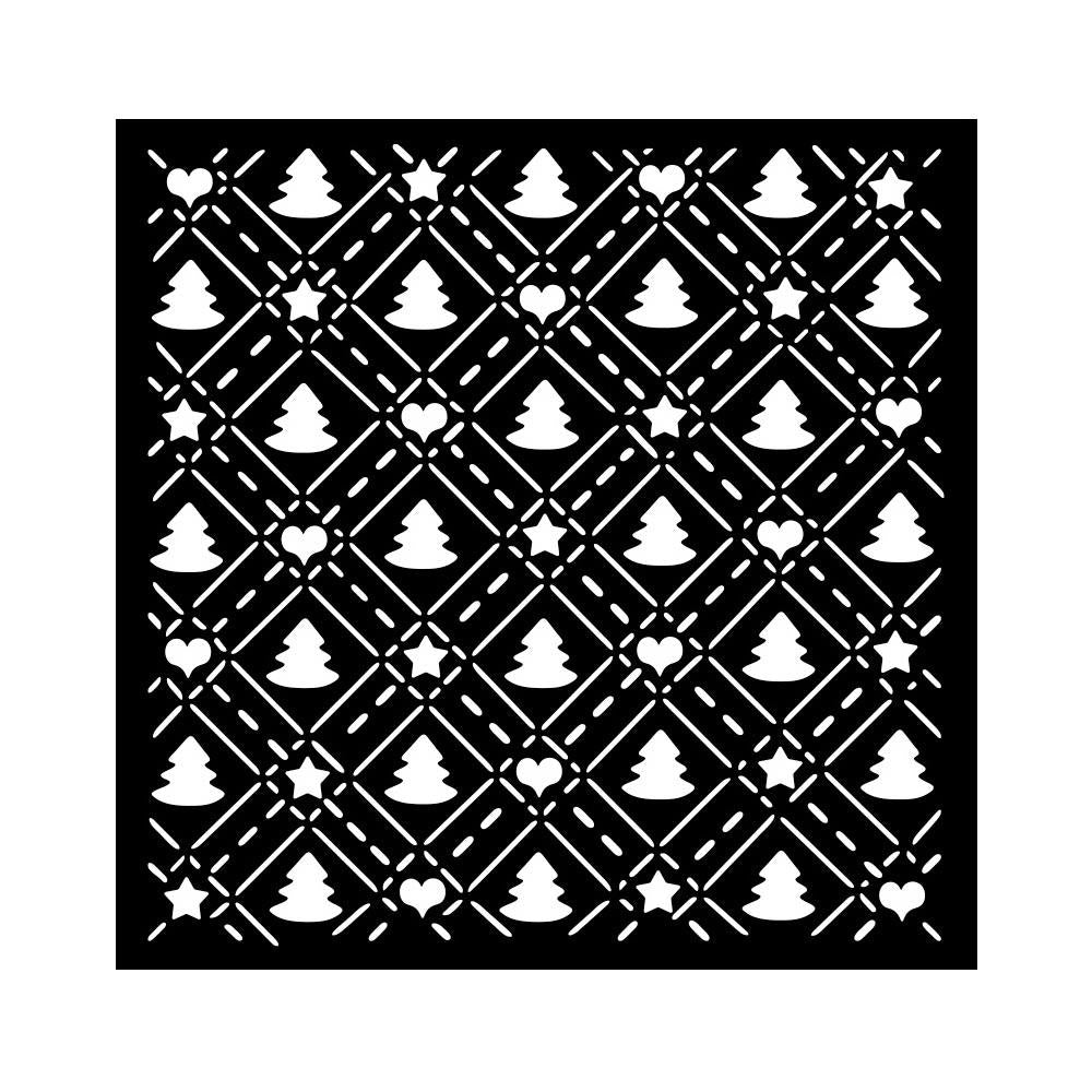 Stamperia Media Stencil - Candy Christmas Tree Pattern