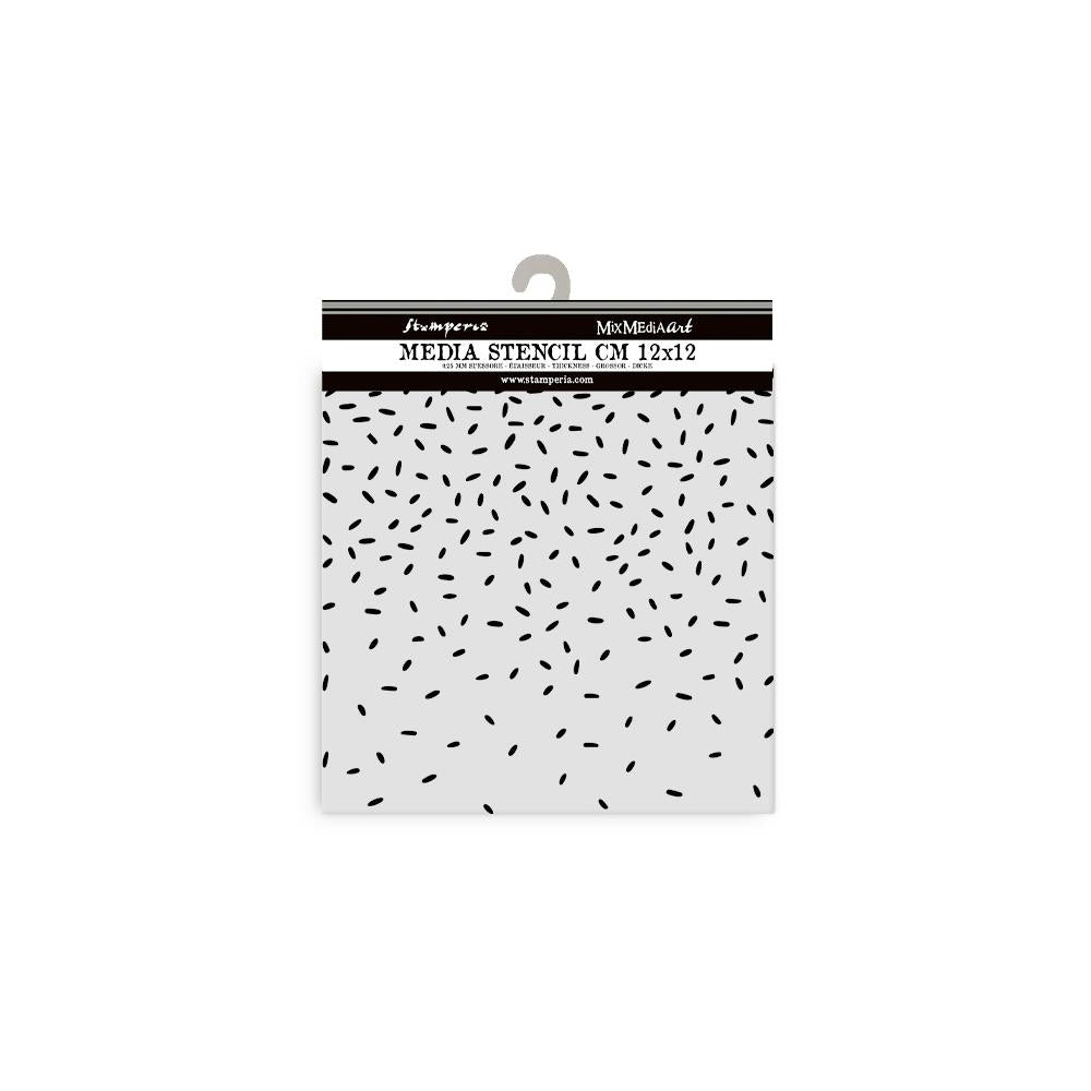 Stamperia Stencil 12cm x 12cm - Candy Christmas Dripping With Sugar Sparkling