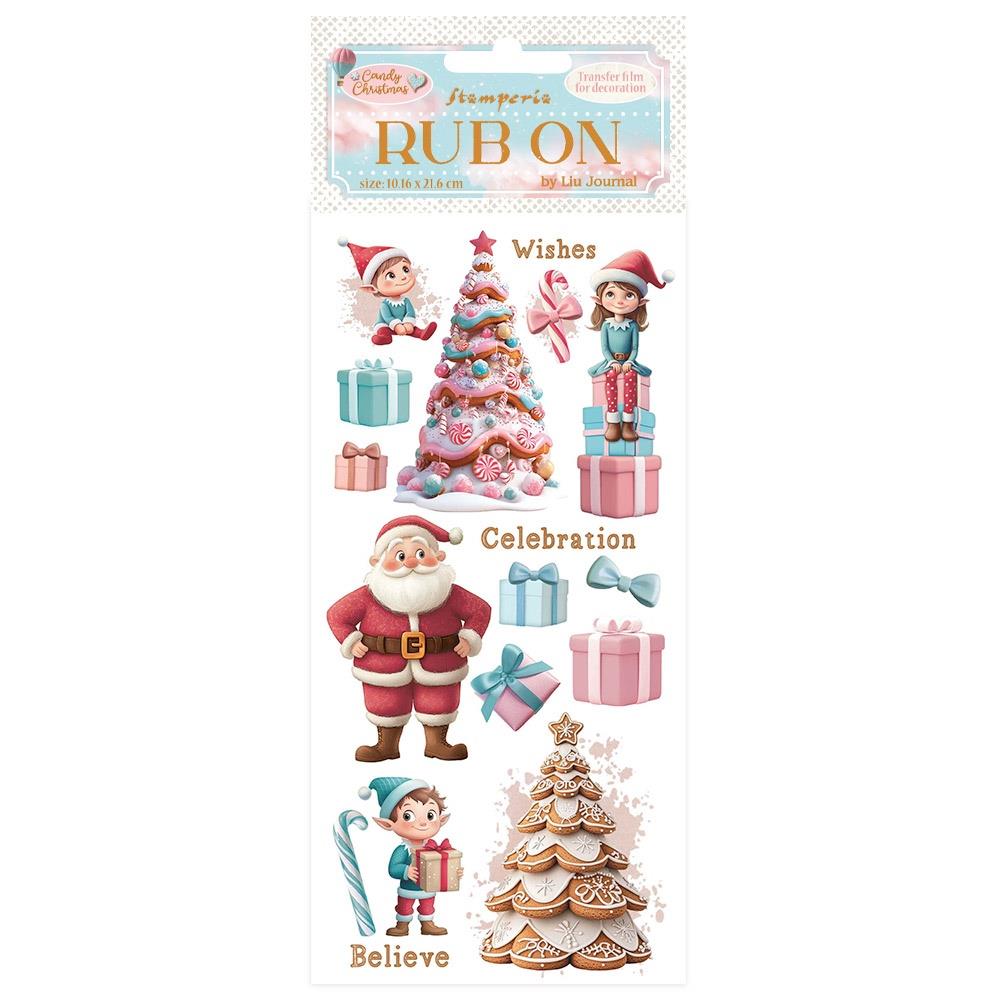 Stamperia Rub-on - Candy Christmas Santa Claus