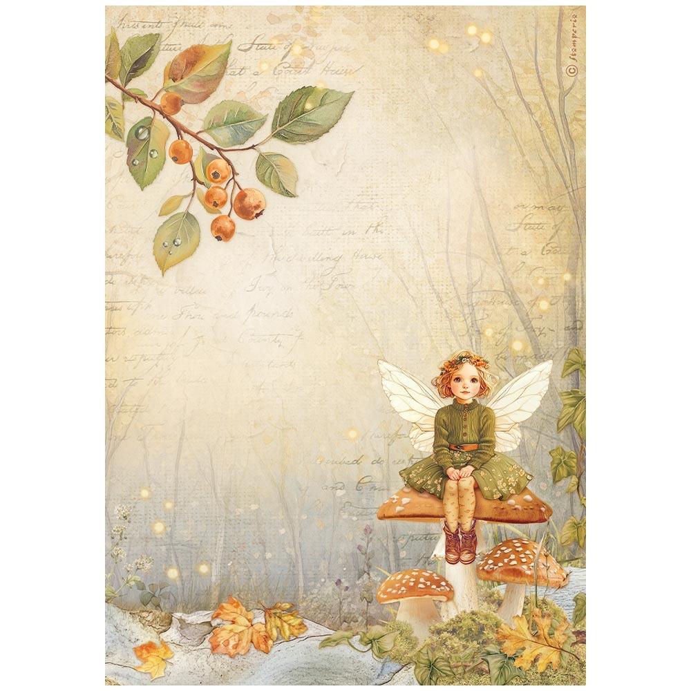 Stamperia Rice Paper Sheet A4 - Whispering Woods 6pk