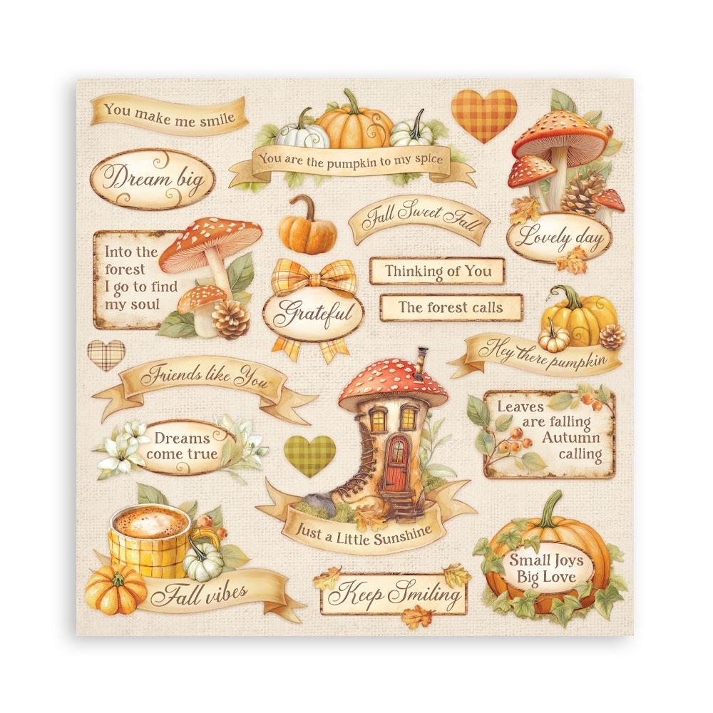 Stamperia Double-Sided Paper Pad 8x8 - Whispering Woods